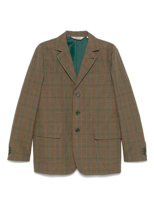 ASPESI plaid-check blazer - Brown