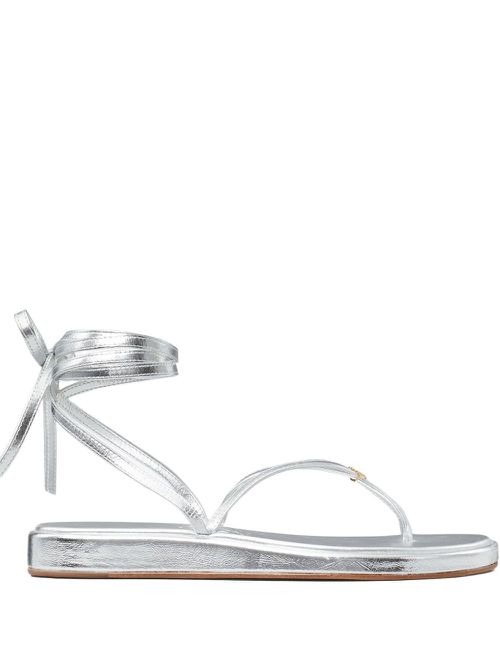 Capri metallic strappy sandals - Silver
