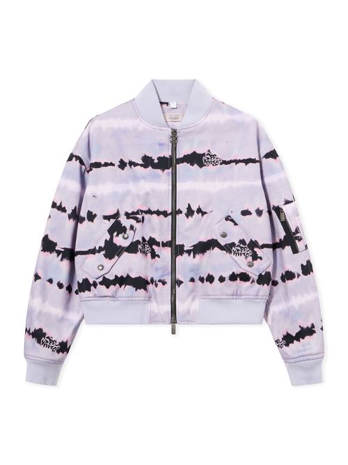 All-over Tie-dye Cropped Bomber