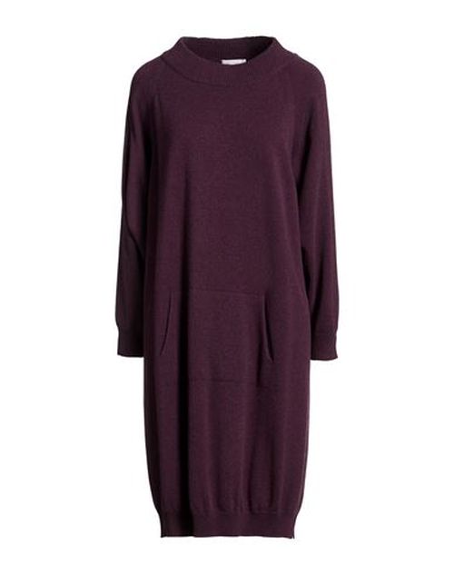 Woman Mini dress Plum Size 14 Merino Wool, Viscose, Cashmere