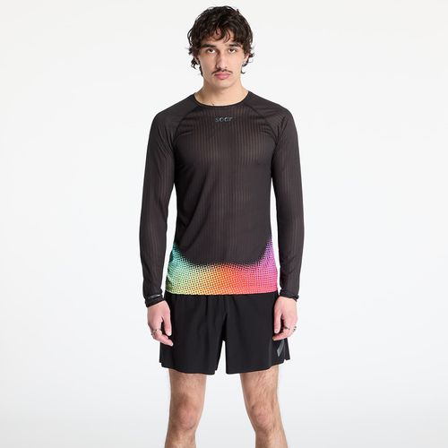 T-shirt SOAR Running Men's Race Base Layer T-Shirt Black/Rainbow Dot