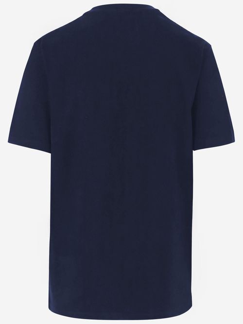 Logo-Print Cotton T-Shirt — Navy