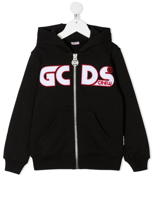 Logo zip-up hoodie - Black