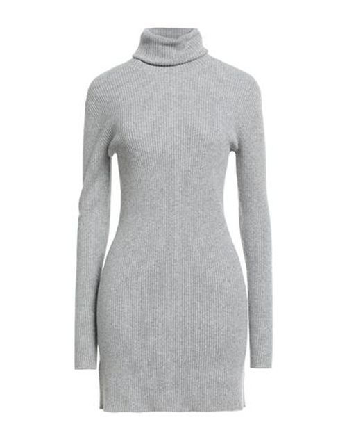 Woman Mini dress Grey Size 6 Virgin Wool, Silk, Cashmere