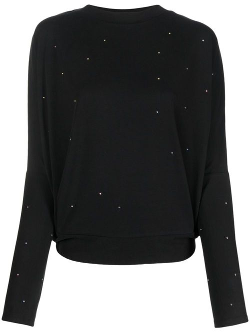 Crystal-embellished T-shirt - Black