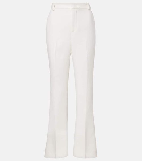 Mid-rise flared pants