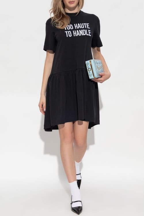 Dress With Embroidery, Women's, Black