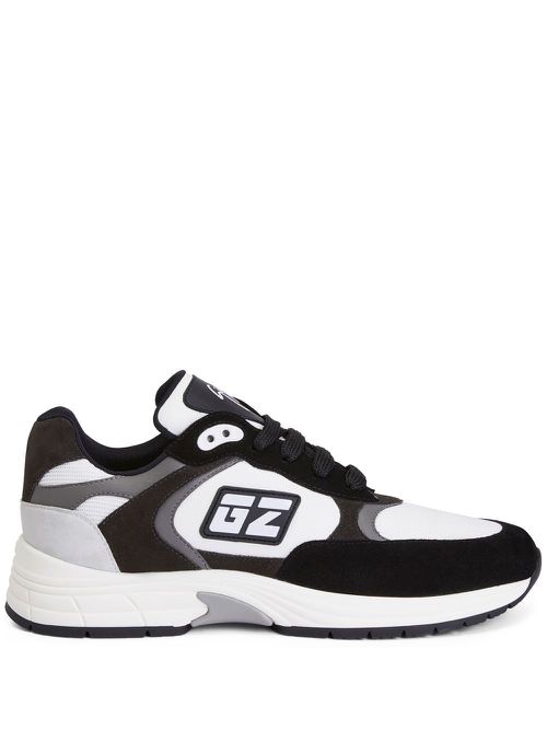 Panelled low-top sneakers - Black
