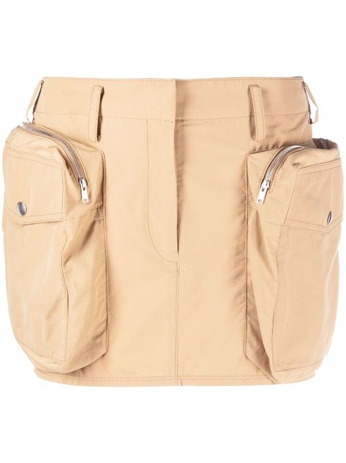 Mini low-rise cargo skirt - Neutrals