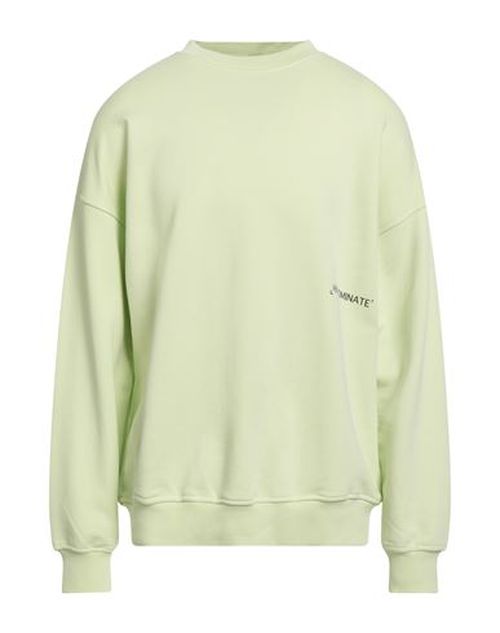 Man Sweatshirt Light green Size L Cotton, Elastane