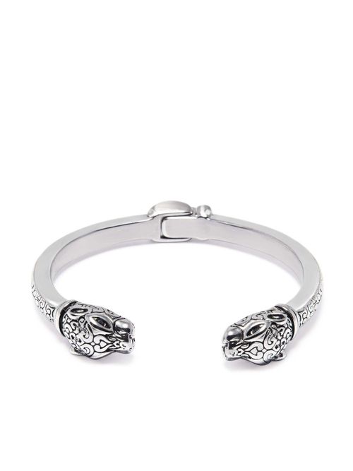 Panther engraved bangle bracelet - Silver