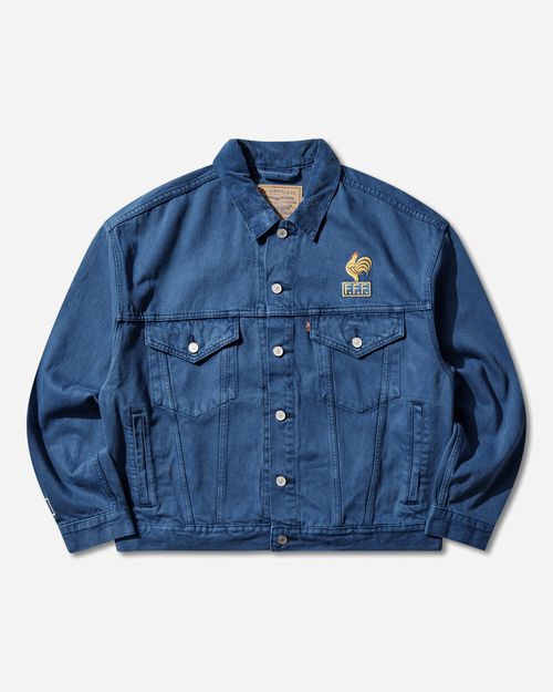Men s France Football Type III Trucker Jacket Blue