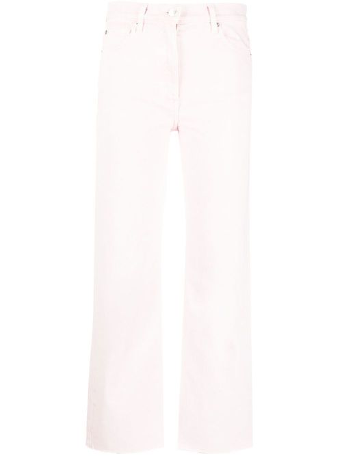 Straight-leg cropped jeans - Pink