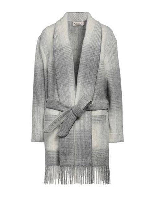 Woman Overcoat & Trench Coat Light grey Size L Alpaca wool, Wool, Viscose