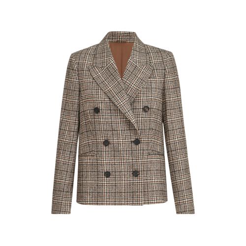 Alpaca And Wool Prince Of Wales Blazer With Monili
