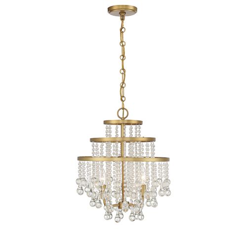 Luna 3-Light Mini Chandelier in Warm Bra
