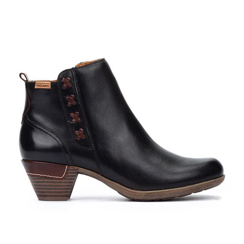 Pikolinos ROTTERDAM 902 Women's leather High-heel ankle boot BLACK