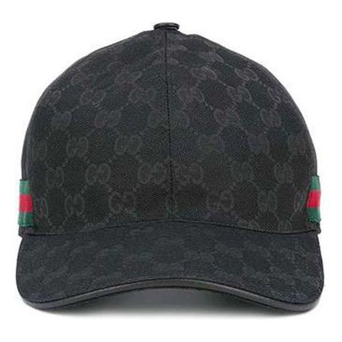 Original GG Canvas Baseball Hat With Web 'Black'