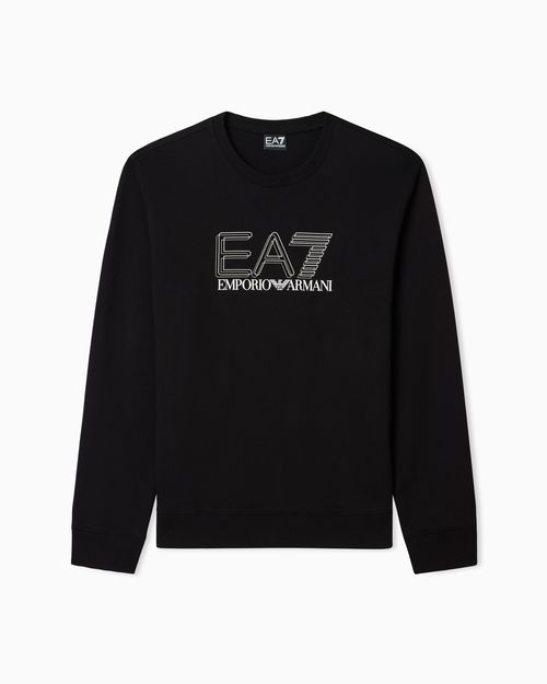 Visibility cotton zip-up sweatshirt with logo