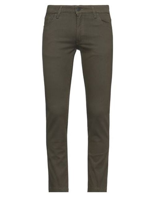 Patrizio Piscaglia Man Pants Military green Size 31 Cotton, Elastane