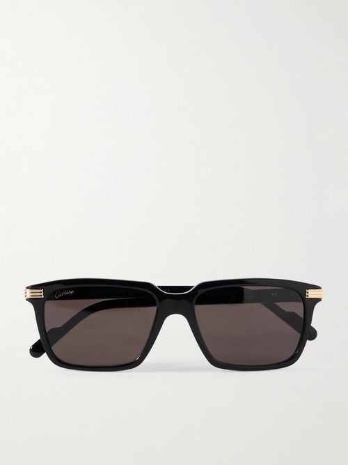 Men - Rectangular-Frame Acetate Sunglasses