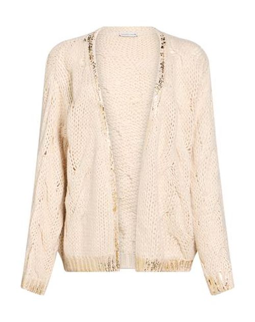 Woman Cardigan Cream Size M Polyester, Wool, Acrylic