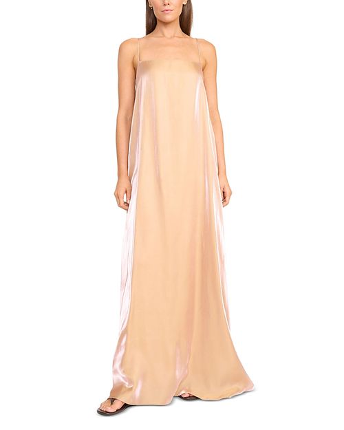 delfina satin pleated dress A.L.C. Delfina Satin Pleated Dress by ALC