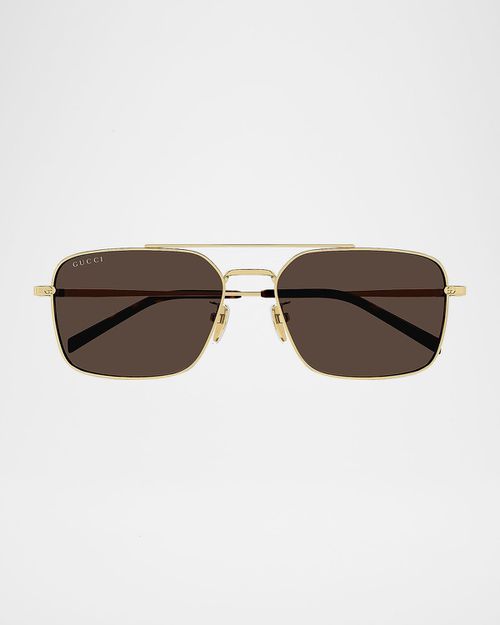 Men's Petit GG 58mm Metal Navigator Sunglasses