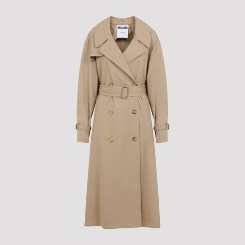 Cotton Blend Double Breasted Peacoat for Women