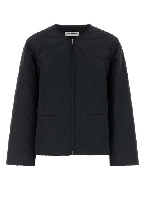 Quilted Polyester Down Jacket — Black
