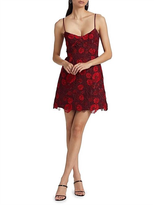 Women's Arielle Sleeveless Short Dress In Crimson