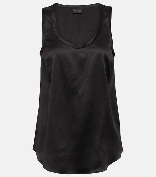 Silk-blend tank top