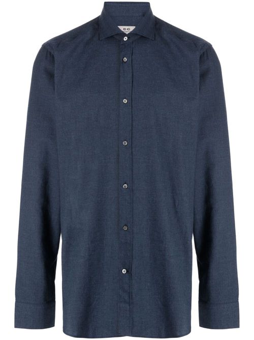 Long-sleeve cotton shirt - Blue