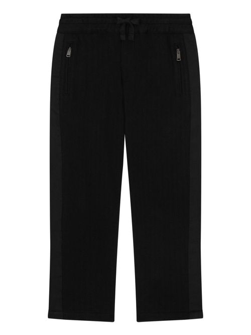 Side panel-logo plaque joggers - Black