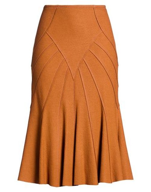 Woman Midi skirt Orange Size 10 Virgin Wool