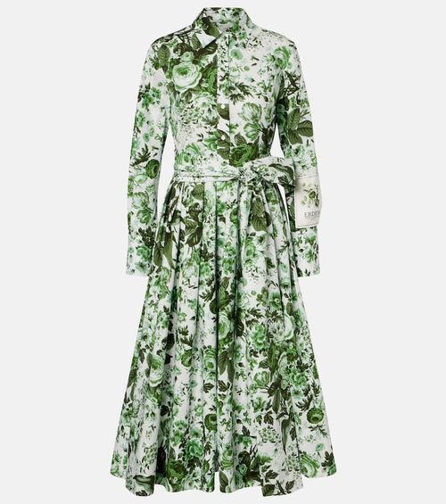 Floral cotton shirt dress