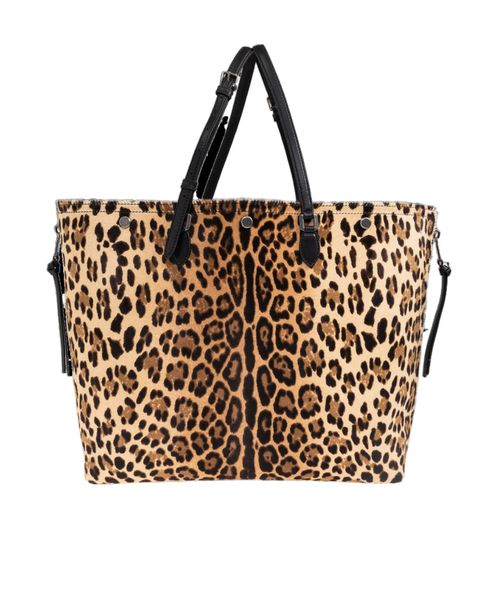Leopard-print tote bag