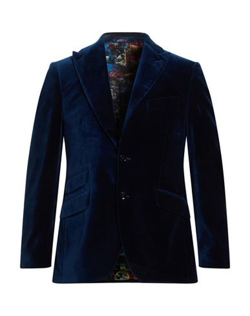 Man Blazer Navy Size 38 Cotton
