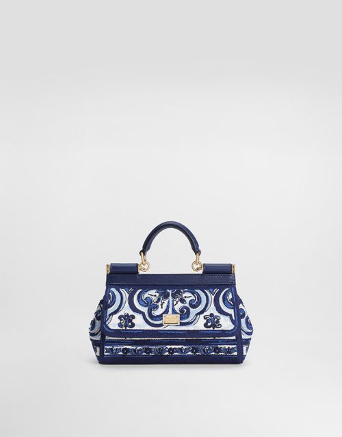 Small Sicily handbag with Majolica embroidery