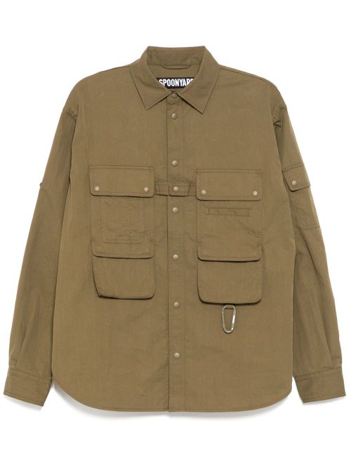 Multi-pockets shirt - Brown