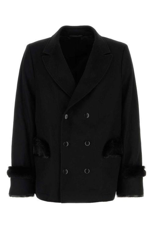 Peacoat Coat — Black