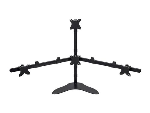 Quad Monitor Pyramid Free Standing Desk Mount for 15~30in Monitors