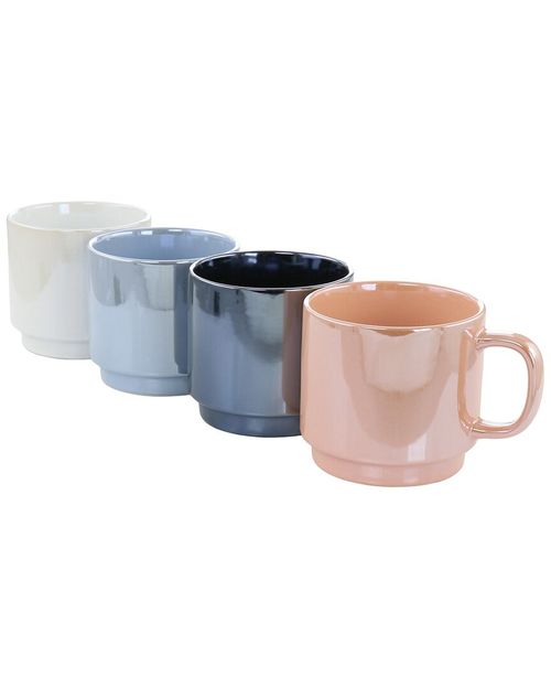 Cafe Celestial 4pc Pearlized Mug Set