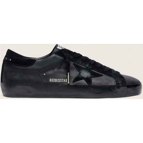 Golden Goose - Men's Super-star In Black Nappa With Suede Details And Black Foxing, Man