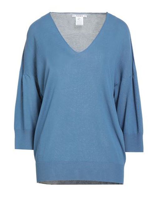 Woman Sweater Slate blue Size 6 Cotton