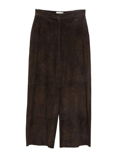 Leather Wide-Leg Trousers