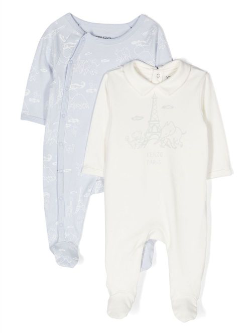 Two-pack cotton pyjamas - White
