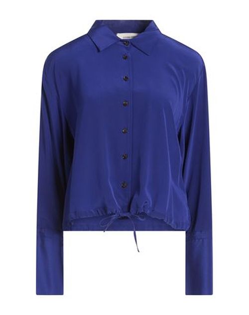Woman Shirt Blue Size 10 Silk