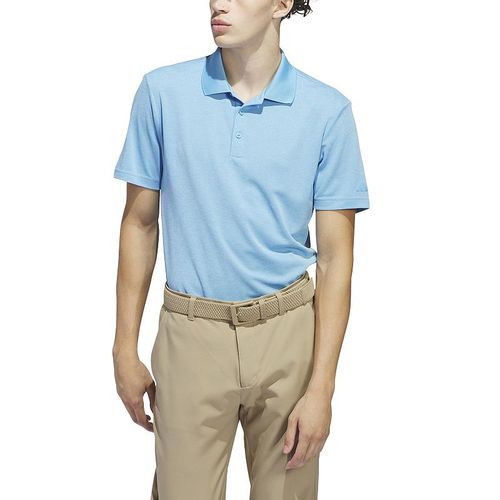 En's adidas Adi Performance Heather Golf Polo, : edium, Semi Blue Burst