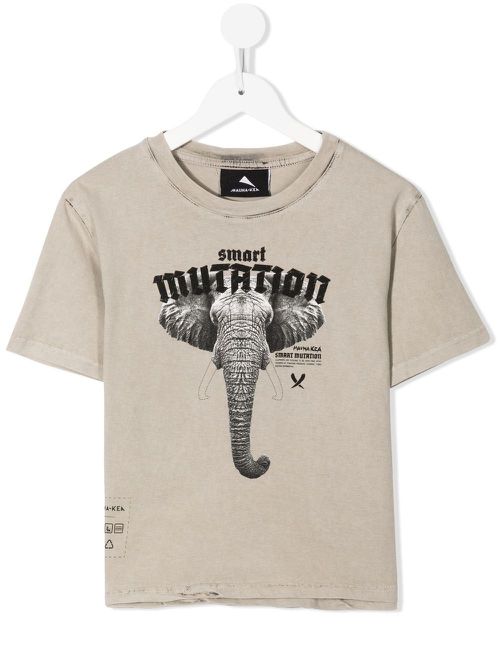 Graphic-print cotton T-shirt - Grey